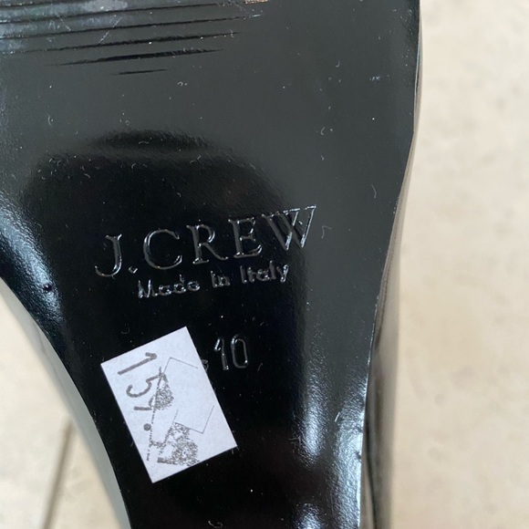 Black patent leather J.Crew wedge heels - Picture 6 of 6